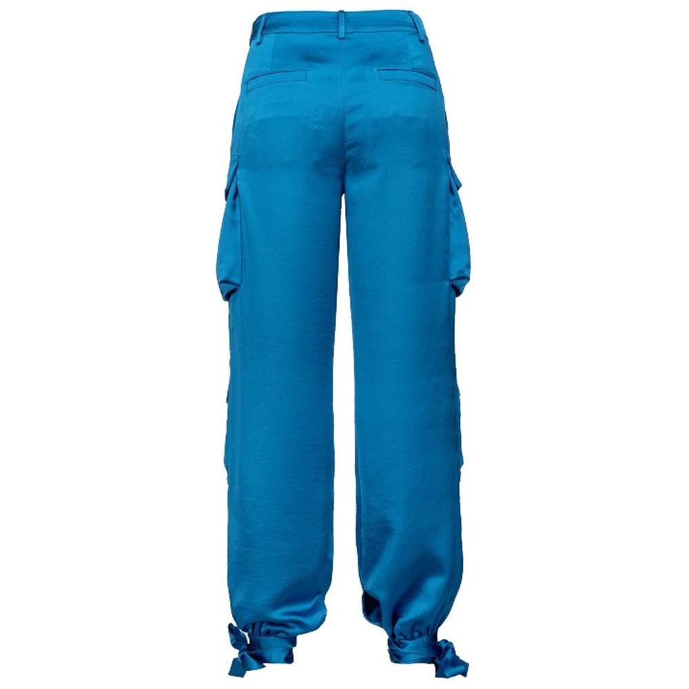 Light Blue Polyester Jeans & Pant