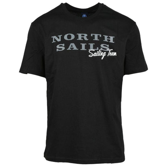 Embossed Logo Cotton Tee in Timeless Black North Sails