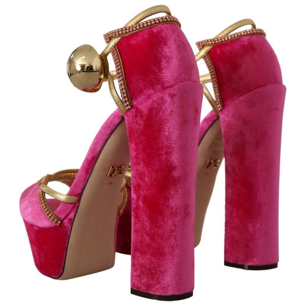 Velvet Crystal-Embellished Heeled Sandals