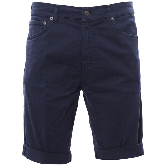 Chic Dark Blue Stretch Cotton Shorts Dondup