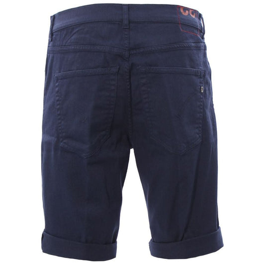 Chic Dark Blue Stretch Cotton Shorts Dondup