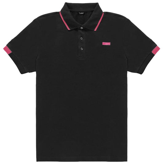 Elegant Cotton Polo with Contrast Details