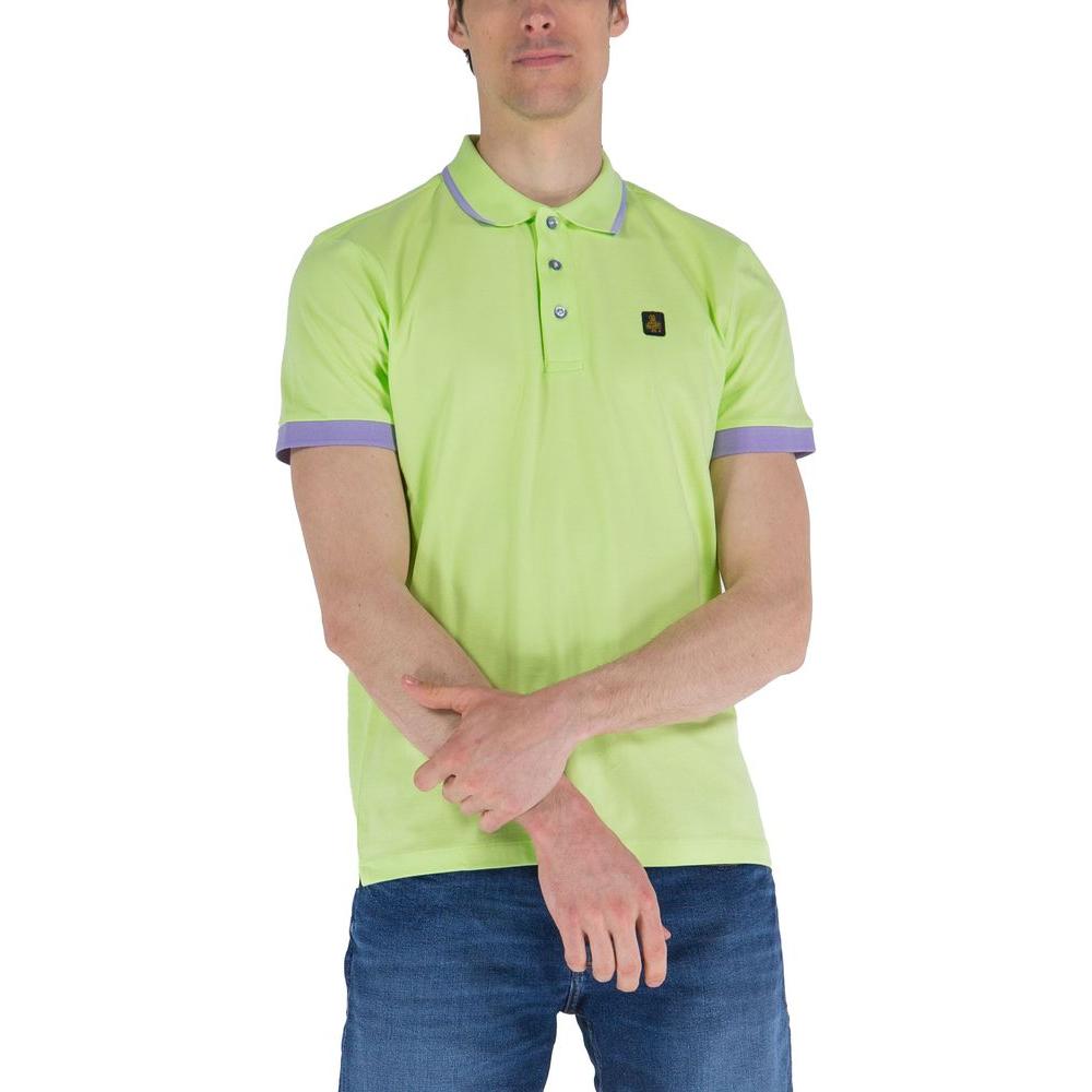 Contrast Collar Cotton Polo Shirt