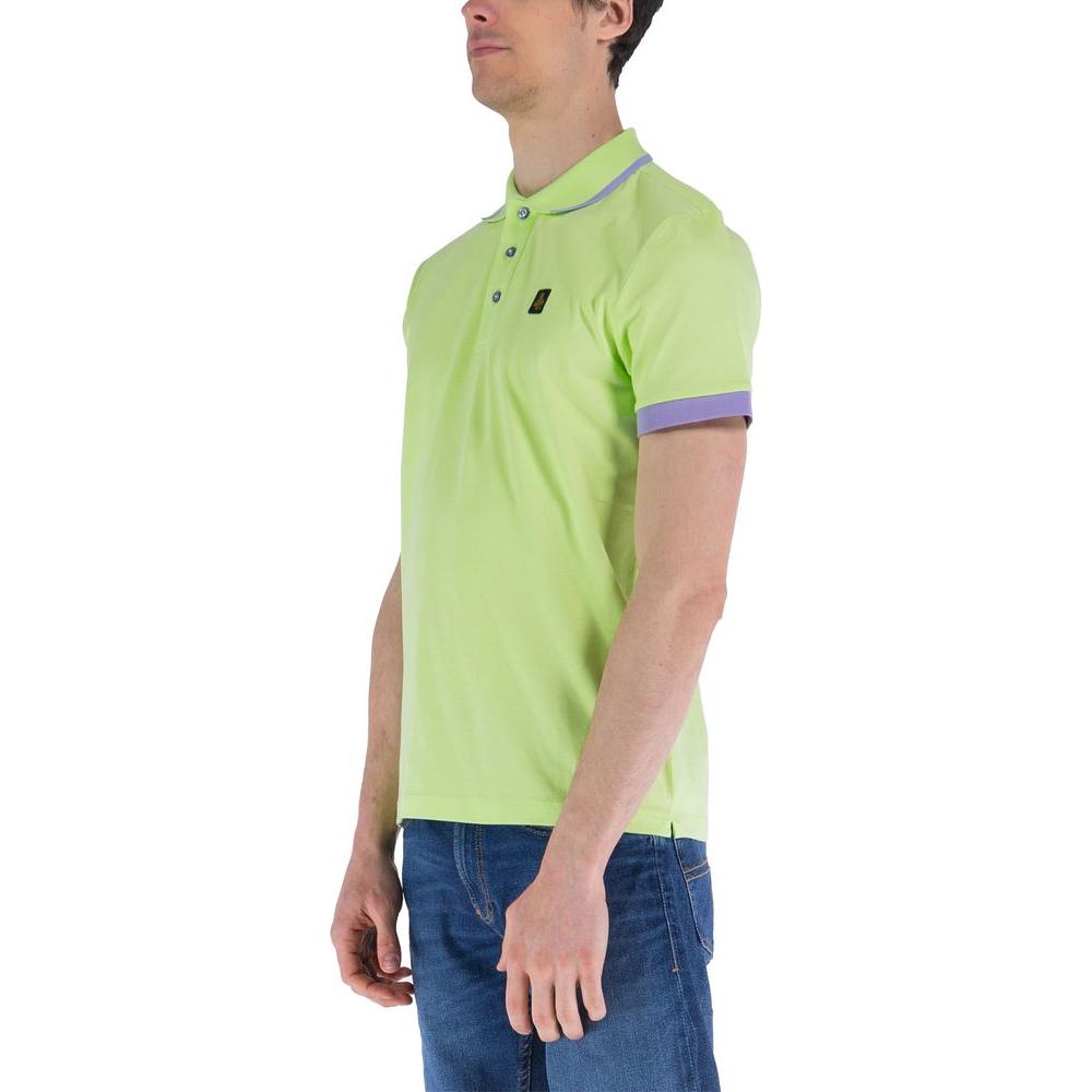 Contrast Collar Cotton Polo Shirt