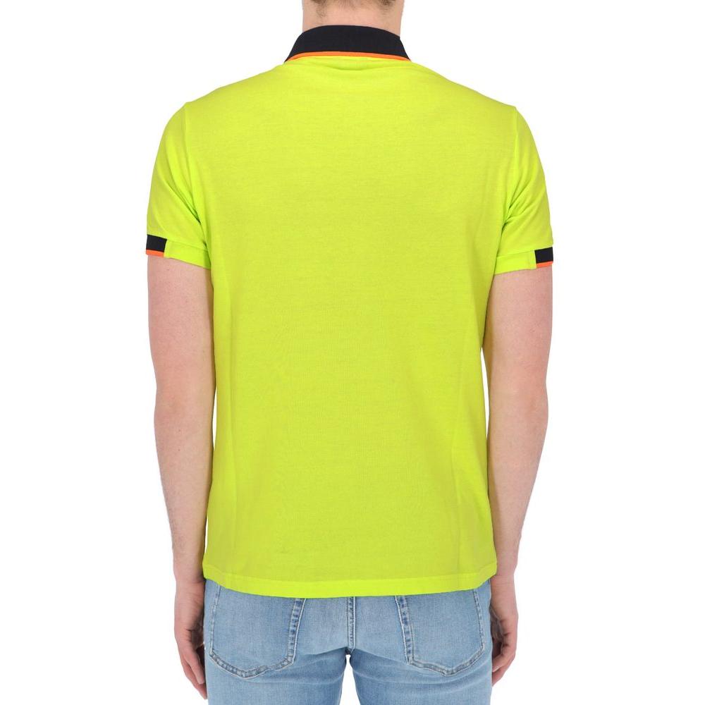 Sunshine Yellow Cotton Polo with Contrast Accents