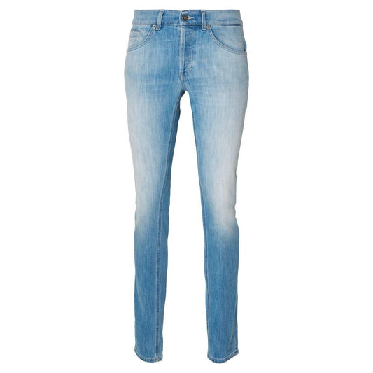 Sleek Light Blue Stretch Denim for Men