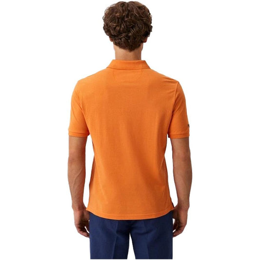 La Martina Chic Orange Cotton Polo for the Iconic Gentleman La Martina