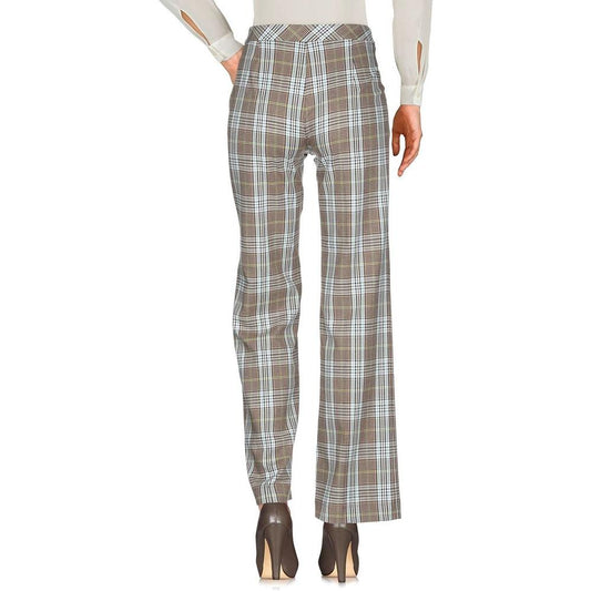 Chic Tartan Print Trousers