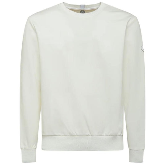 Chic White Tech Fabric Crewneck Sweater People Of Shibuya