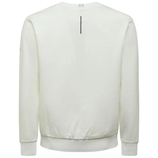 Chic White Tech Fabric Crewneck Sweater People Of Shibuya