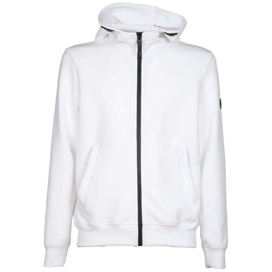 Elegant White Tech Fabric Hoodie