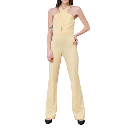 Radiant Canary Yellow Stretch Jumpsuit Dress Patrizia Pepe