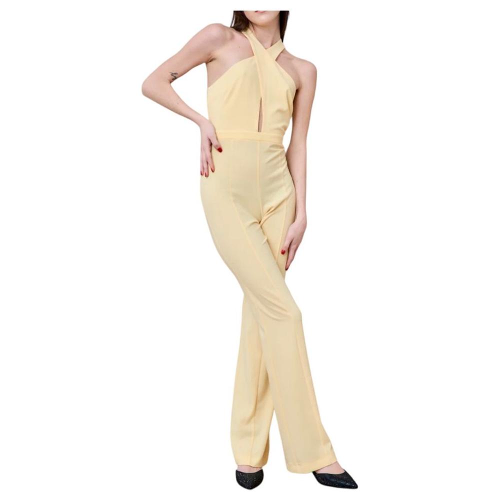 Radiant Canary Yellow Stretch Jumpsuit Dress