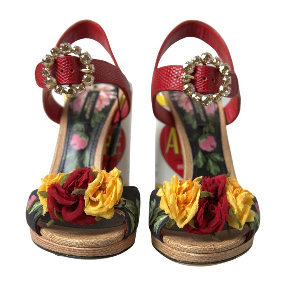 Multicolor Lambskin Leather Sandals