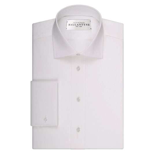 Elegant White Cotton Men's Shirt