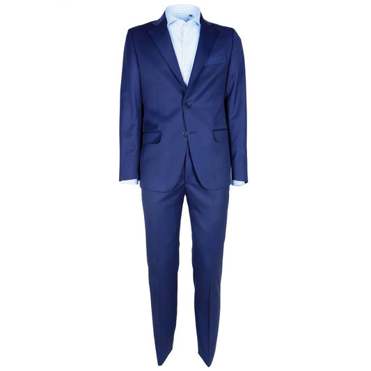 Elegant Woolen Men's Suit in Dapper Blue Made in Italy