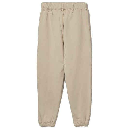 Chic Beige Cotton Sweatpants with Frayed Details Comme Des Fuckdown