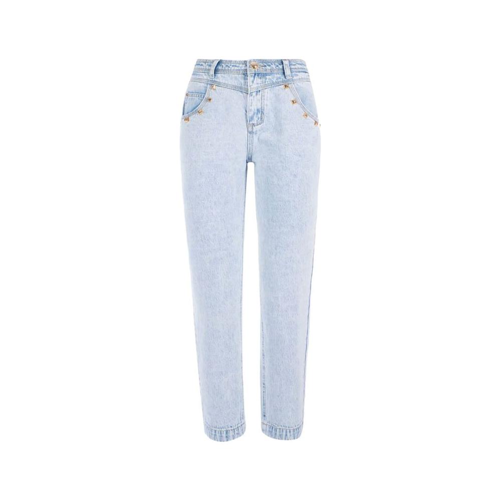 Chic High-Waisted Light Wash Denim