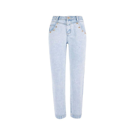 Chic High-Waisted Light Wash Denim