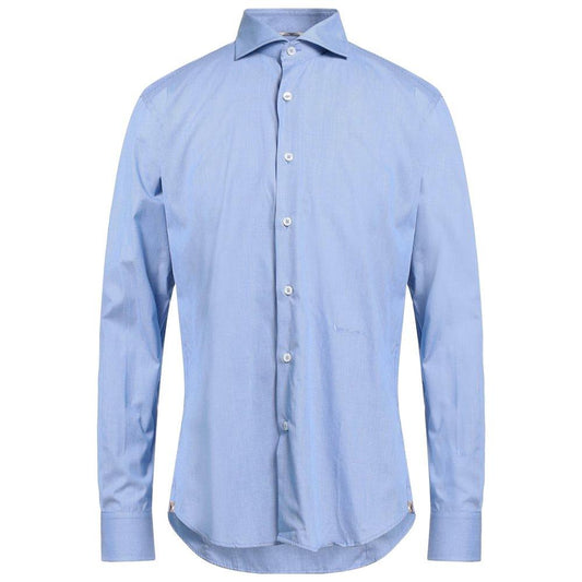 Elegant Light Blue Cotton Shirt