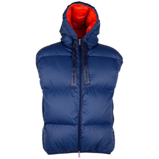 Elegant Sleeveless Blue Down Jacket Centogrammi