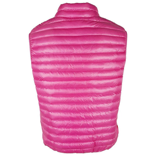 Chic Pink Nylon Down Vest for Her