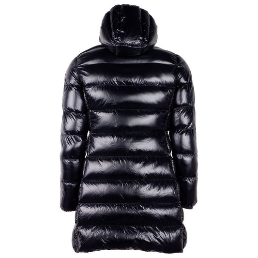 Reversible Long Down Jacket in Sleek Black