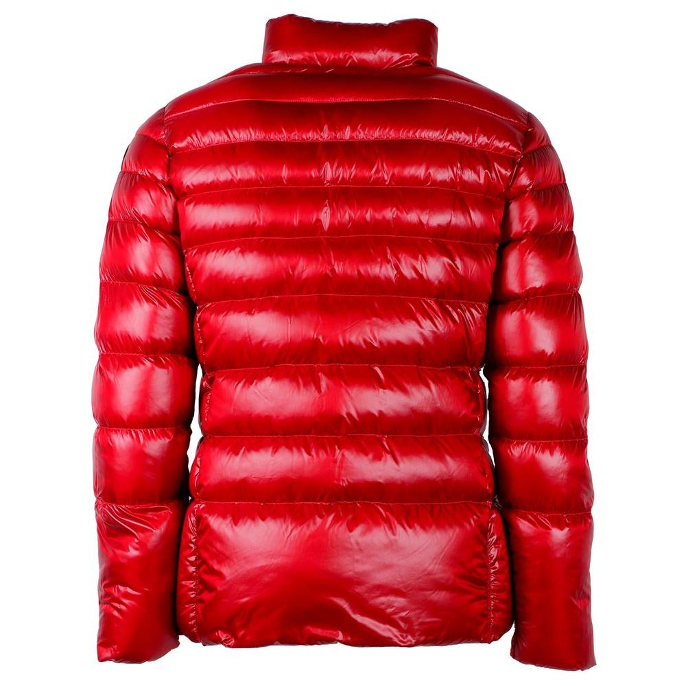 Reversible Red Nylon Duck Down Jacket