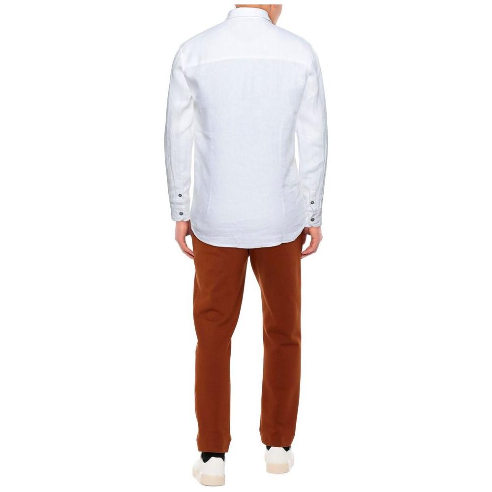 Elegant White Linen Shirt for Men