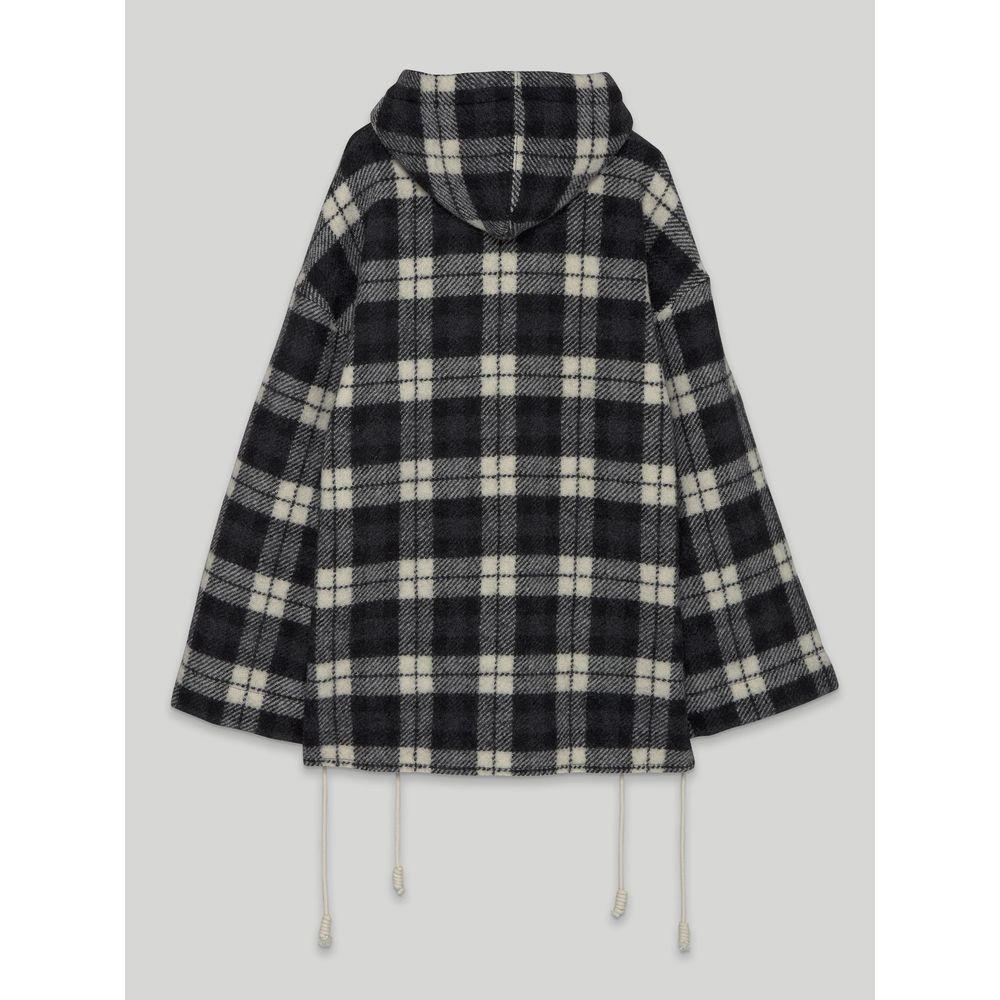 Palm Angels Archival Check Cashmere Hooded Jacket Palm Angels