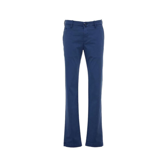 Elegant Slim Fit Chino Trousers in Blue