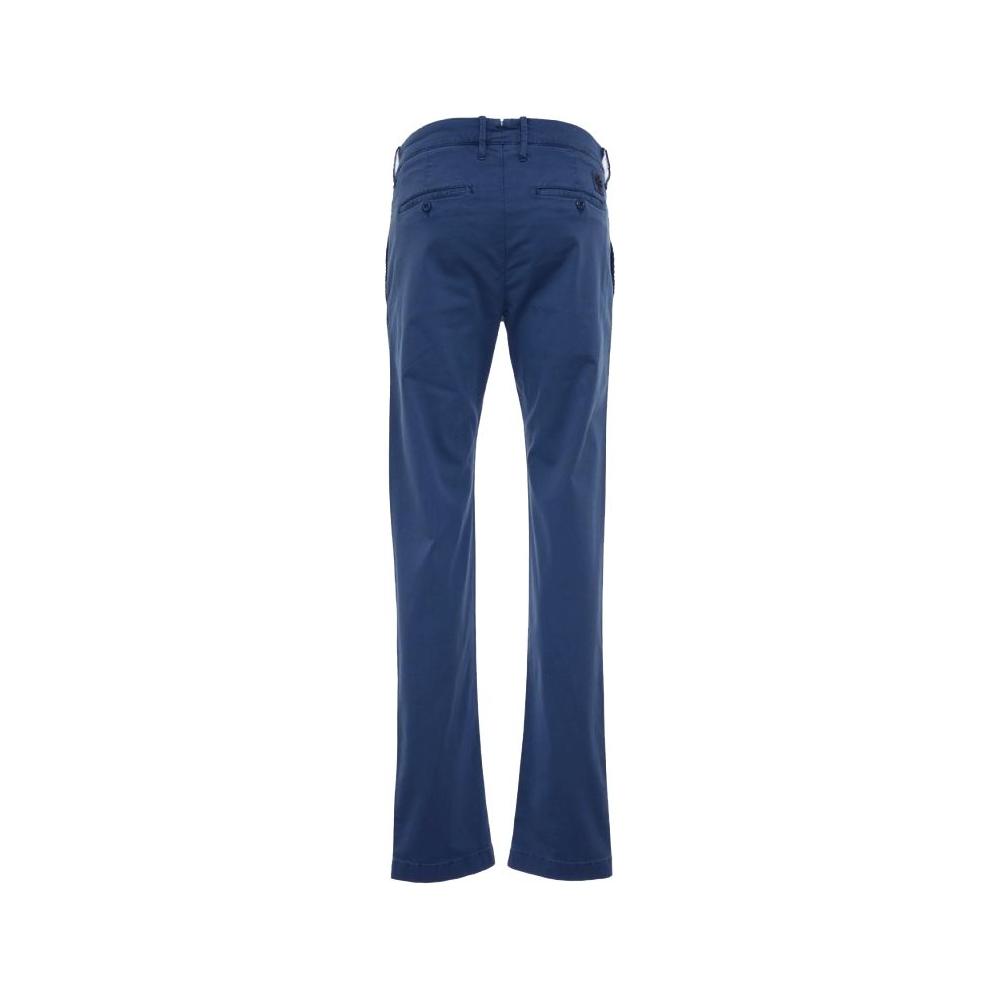 Elegant Slim Fit Chino Trousers in Blue