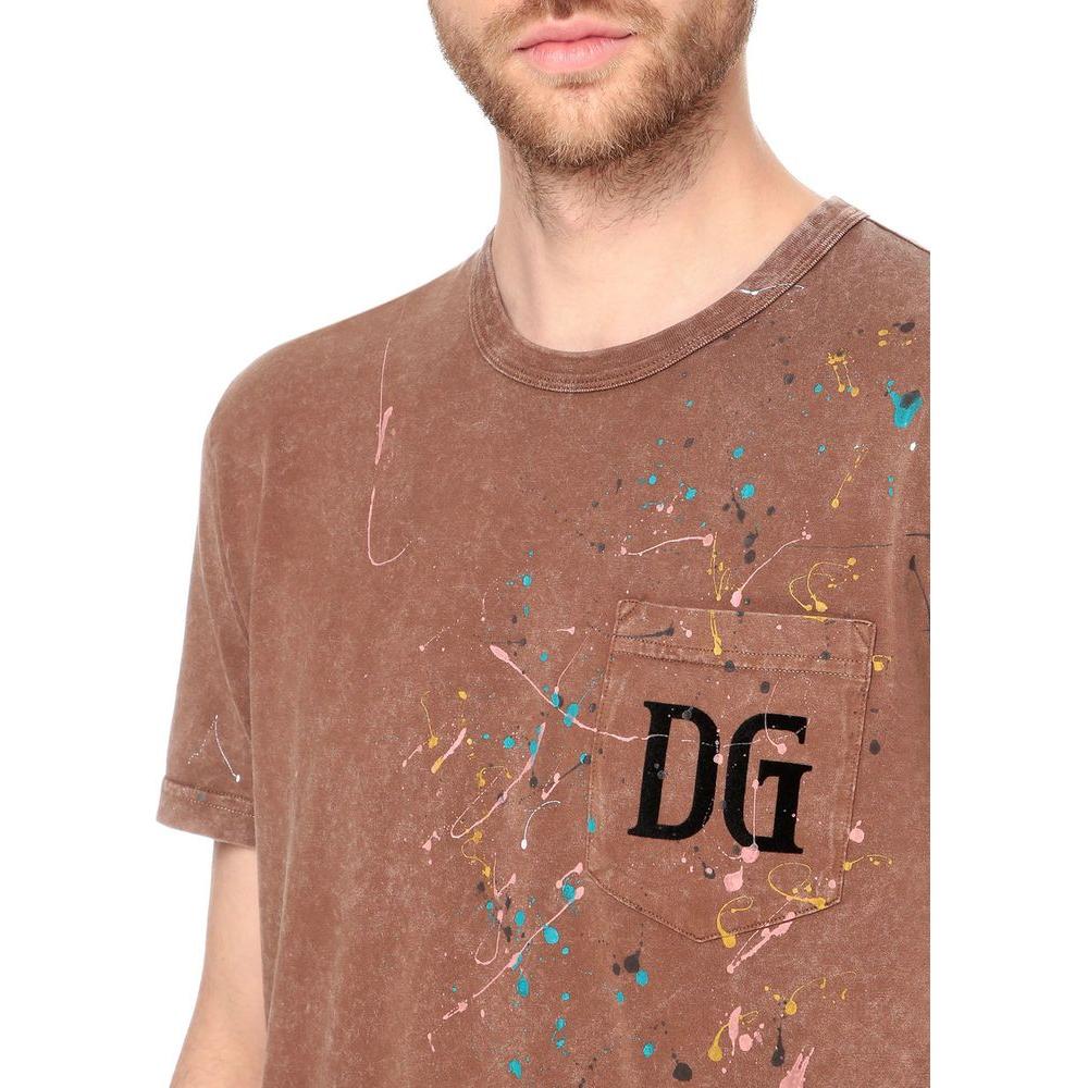 Dolce & Gabbana Embroidered Cotton Splatter Tee Dolce & Gabbana