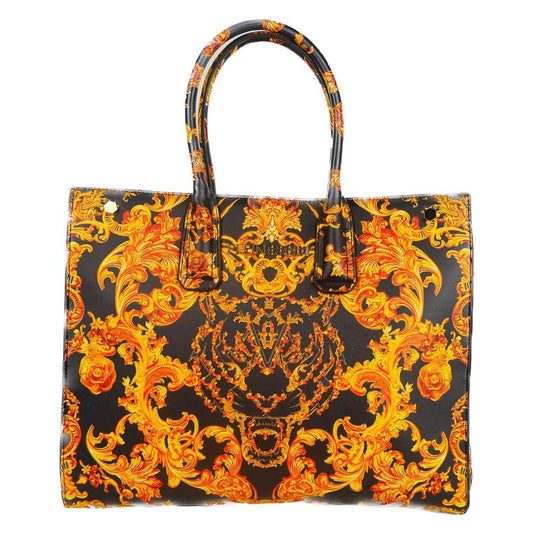 Elegant Black Shopper with Golden Accents