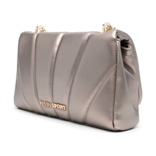 Chic Beige Crossbody Bag with Gold Chain Accent