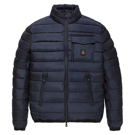 Eco-Friendly Warm Men's Jacket in Blue