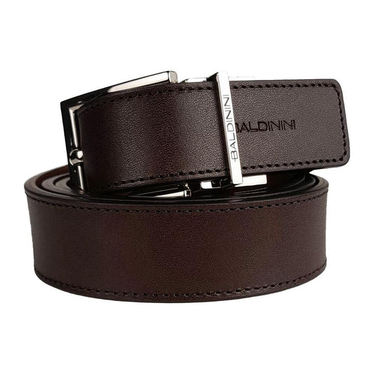 Reversible Calfskin Leather Belt in Rich Brown