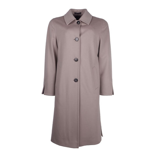 Made in Italy Elegant Virgin Wool Four-Button Coat Made in Italy