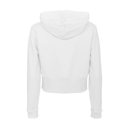 Dazzling Rhinestone Logo White Hoodie Imperfect