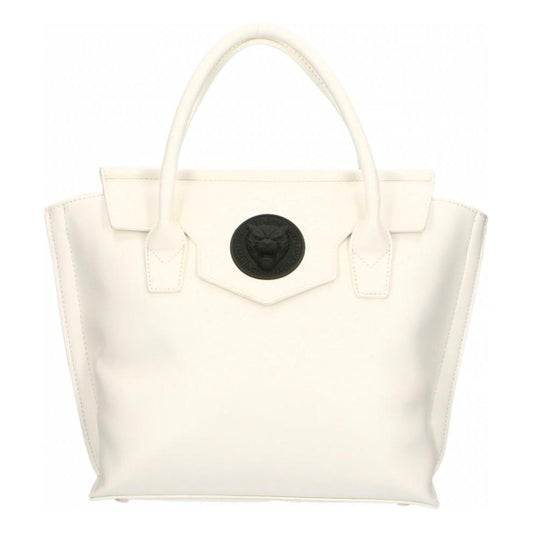 Elegant White Handbag With Magnetic Closure Plein Sport