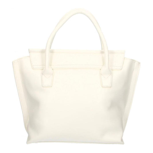 Elegant White Handbag With Magnetic Closure Plein Sport