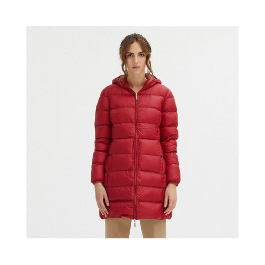 Reversible Goose Down Long Jacket in Pink Centogrammi