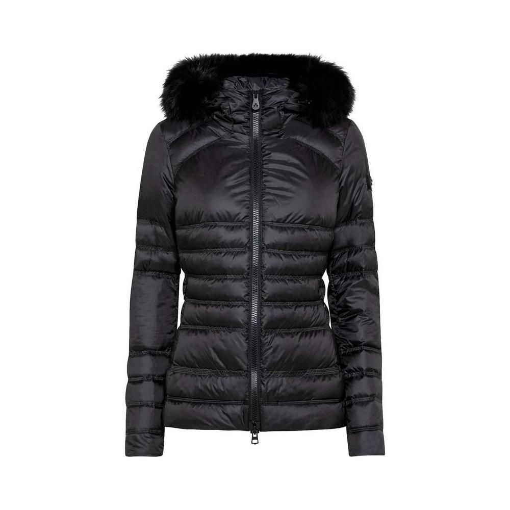 Chic Black Fur-Trimmed Winter Jacket