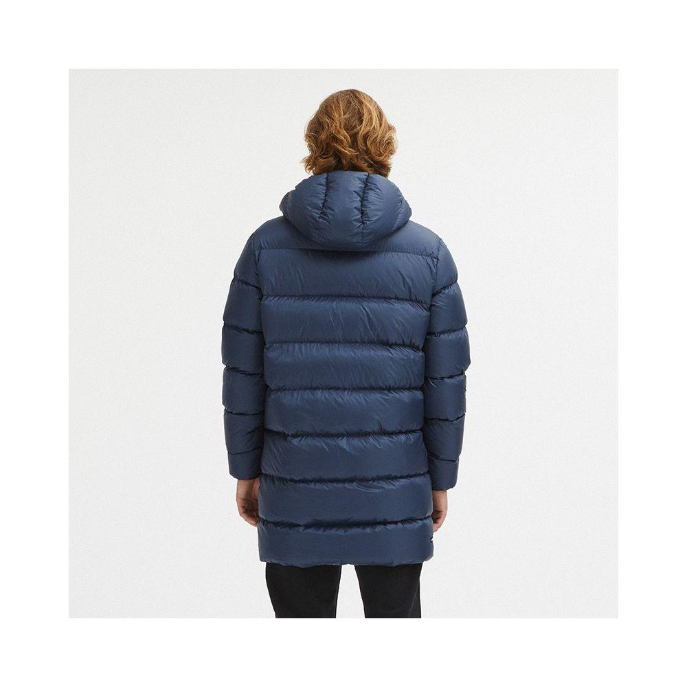 Elegant Blue Hooded Jacket