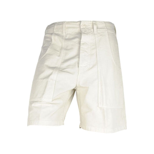 Elegant White Cotton Bermuda Shorts