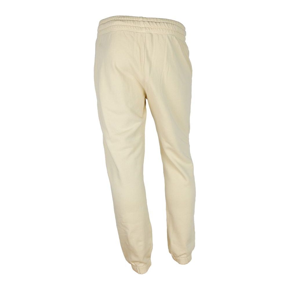 Elegant Beige Cotton Tracksuit Trousers