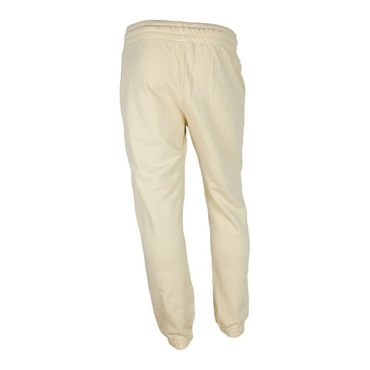 Elegant Beige Cotton Tracksuit Trousers