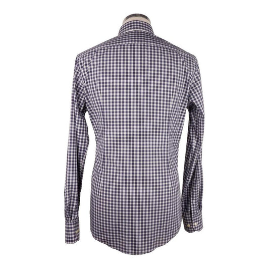 Elegant Milano Square-Patterned Cotton Shirt