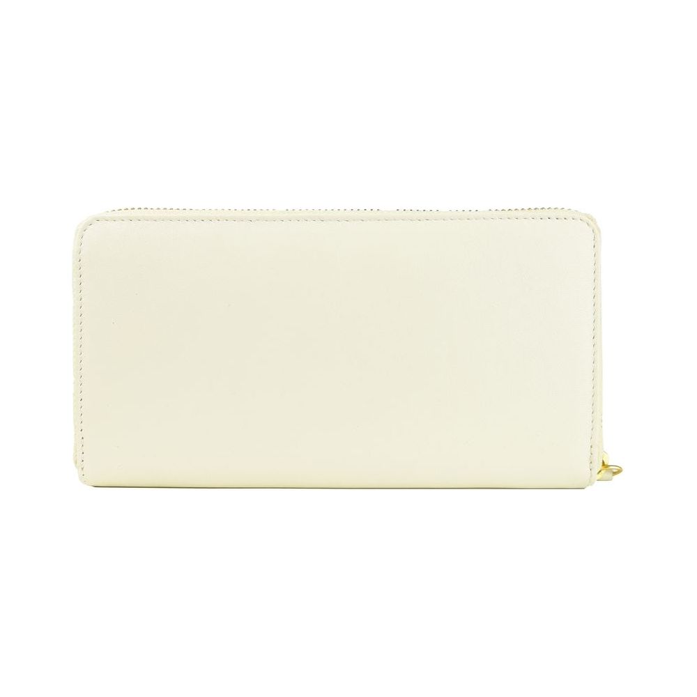 Elegant White Calfskin Leather Wallet