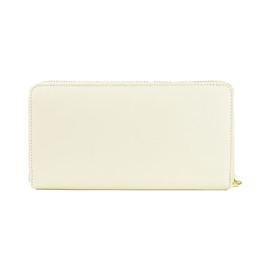 Elegant White Calfskin Leather Wallet